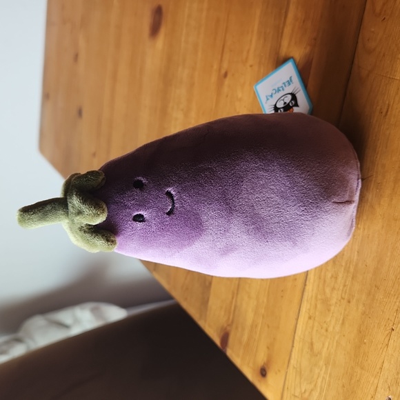 Jellycat Vivacious π Eggplant 7x3.75" Plush & Soft NWT - Picture 2 of 6